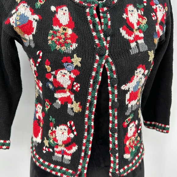 Heirloom Collectibles Vintage Christmas sweater size 6 small Santa knit design - Picture 3 of 6